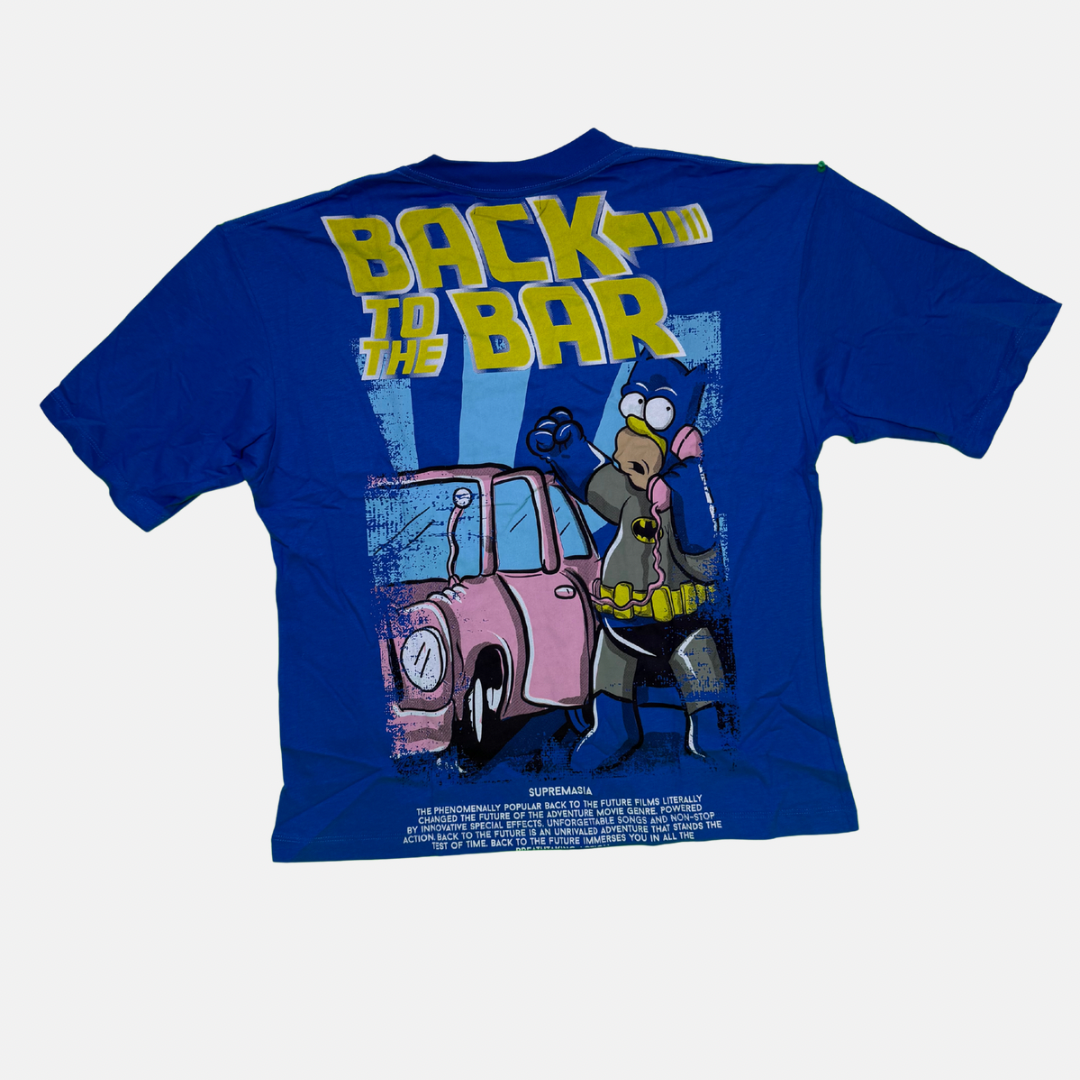 Back To The Bar Oversize T-Shirt – Blue