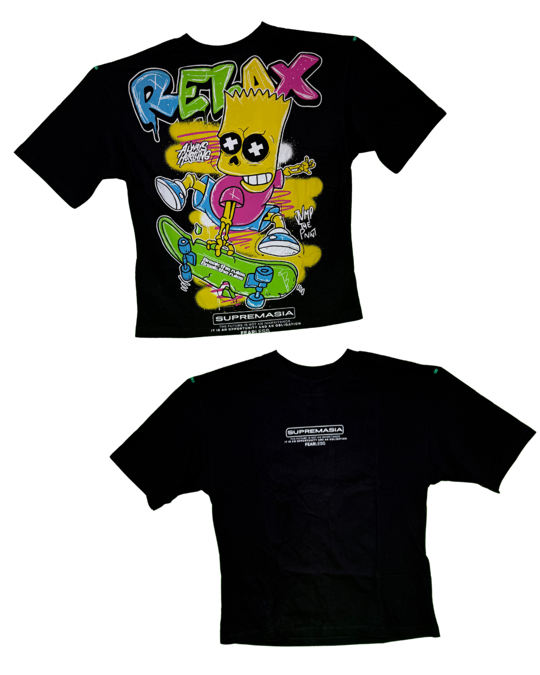 Supremasia Retro Skate Oversize T-Shirt – Black