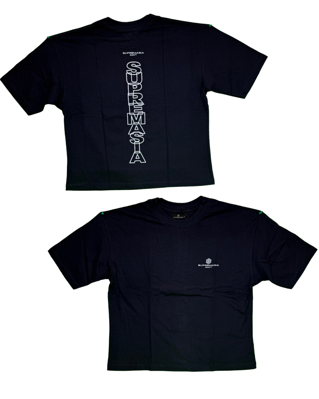 Supremasia Vertical Logo Oversize T-Shirt – Black