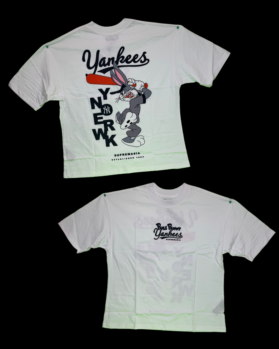 Bugs Bunny Yankees Oversize T-Shirt – White